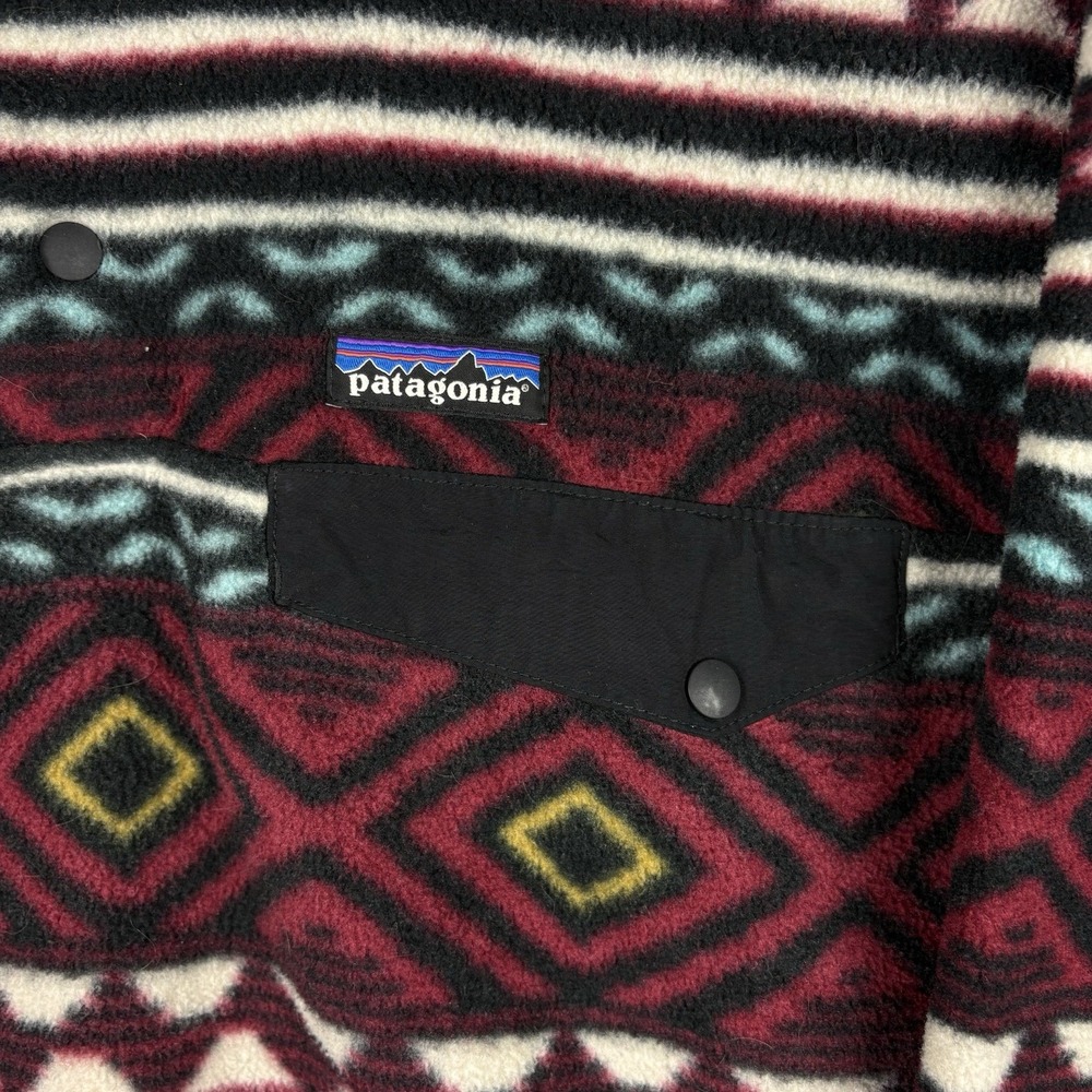 Patagonia Synchilla Snap-T Fleece Pullover Mens Large Aztec Saltillo Cinder Red - Picture 3 of 10